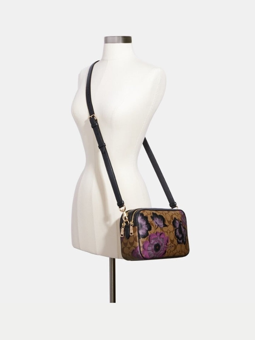 Coach JES CROSSBODY IN SIGNATURE CANVAS WITH KAFFE FASSETT PRINT